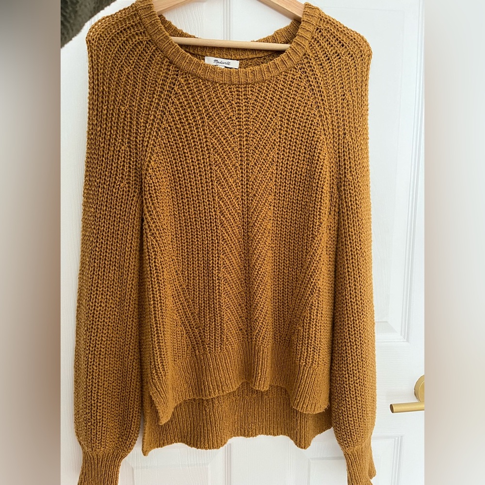 Madewell mustard yellow knit